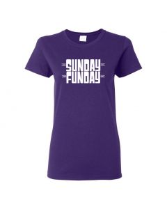 Sunday Funday Womens T-Shirts-Purple-Womens Large