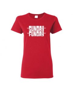 Sunday Funday Womens T-Shirts-Red-Womens Large