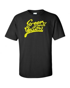 Green And Yellow Graphic Clothing - T-Shirt - Black
