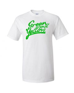 Green And Yellow Graphic Clothing - T-Shirt - White
