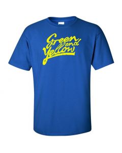 Green And Yellow Graphic Clothing - T-Shirt - Blue