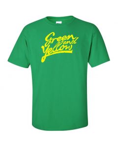 Green And Yellow Graphic Clothing - T-Shirt - Green