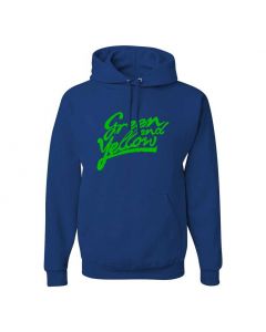 Green And Yellow Graphic Clothing - Hoody - Blue