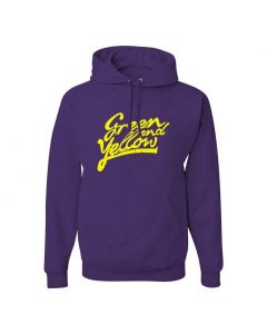 Green And Yellow Graphic Clothing - Hoody - Purple