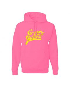 Green And Yellow Graphic Clothing - Hoody - Pink