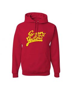 Green And Yellow Graphic Clothing - Hoody - Red