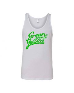 Green And Yellow Graphic Clothing - Men's Tank Top - White