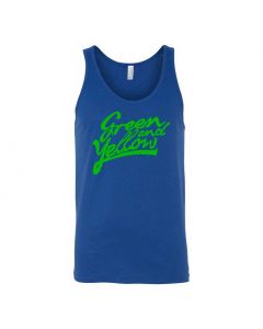 Green And Yellow Graphic Clothing - Men's Tank Top - Blue