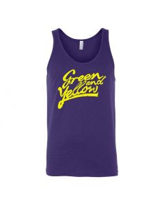 Green And Yellow Graphic Clothing - Men's Tank Top - Purple