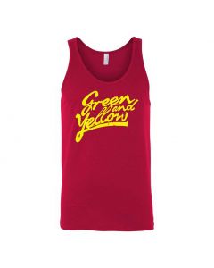 Green And Yellow Graphic Clothing - Men's Tank Top - Red