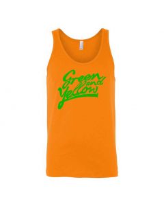 Green And Yellow Graphic Clothing - Men's Tank Top - Orange