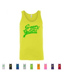 Green And Yellow Graphic Mens Tank Top