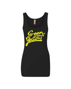 Green And Yellow Graphic Clothing - Women's Tank Top - Black