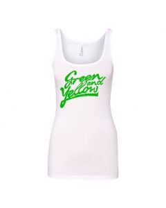 Green And Yellow Graphic Clothing - Women's Tank Top - White