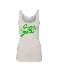 Green And Yellow Graphic Clothing - Women's Tank Top - Gray