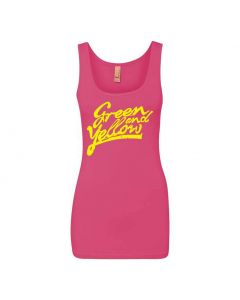Green And Yellow Graphic Clothing - Women's Tank Top - Pink