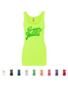 Green And Yellow Graphic Womens Tank Top