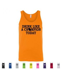 Drink Like A Champion Today Wisconsin Graphic Mens Tank Top