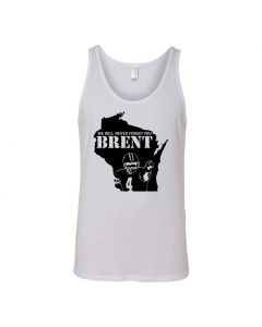 Never Forget Brent Graphic Clothing - Men's Tank Top - White 