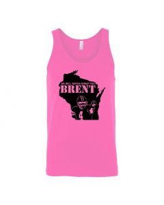 Never Forget Brent Graphic Clothing - Men's Tank Top - Pink
