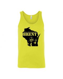 Never Forget Brent Graphic Clothing - Men's Tank Top - Yellow