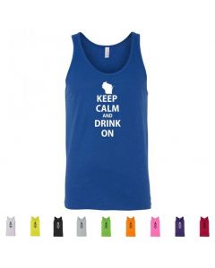 Keep Calm And Drink On Graphic Mens Tank Top