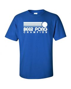 Beer Pong Champion Graphic Clothing - T-Shirt - Blue