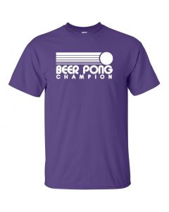 Beer Pong Champion Graphic Clothing - T-Shirt - Purple