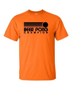 Beer Pong Champion Graphic Clothing - T-Shirt - Orange