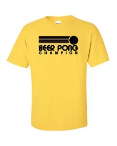 Beer Pong Champion Graphic Clothing - T-Shirt - Yellow