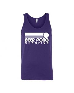 Beer Pong Champion Graphic Clothing - Men's Tank Top - Purple