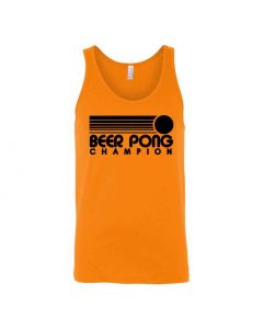 Beer Pong Champion Graphic Clothing - Men's Tank Top - Orange