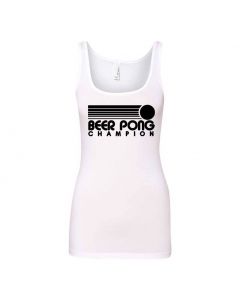 Beer Pong Champion Graphic Clothing - Women's Tank Top - White