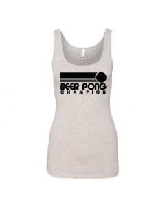 Beer Pong Champion Graphic Clothing - Women's Tank Top - Gray