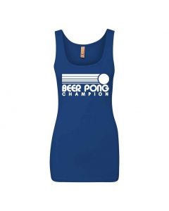 Beer Pong Champion Graphic Clothing - Women's Tank Top - Blue