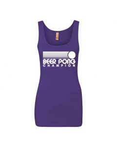 Beer Pong Champion Graphic Clothing - Women's Tank Top - Purple