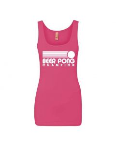 Beer Pong Champion Graphic Clothing - Women's Tank Top - Pink