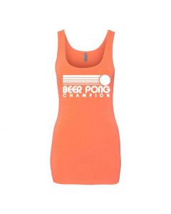 Beer Pong Champion Graphic Clothing - Women's Tank Top - Orange