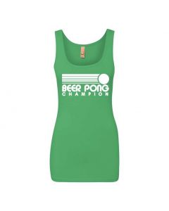 Beer Pong Champion Graphic Clothing - Women's Tank Top - Green