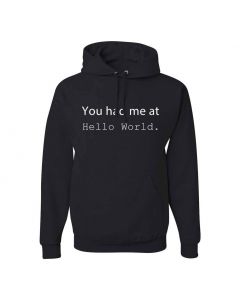 You Had Me At Hello World Graphic Clothing - Hoody - Black