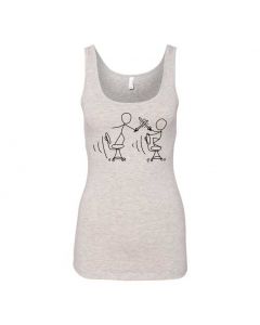 Compiling Fight Graphic Clothing - Women's Tank Top - Gray