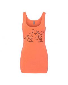 Compiling Fight Graphic Clothing - Women's Tank Top - Orange