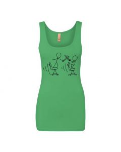 Compiling Fight Graphic Clothing - Women's Tank Top - Green