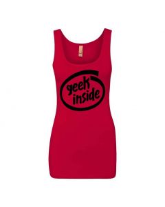 Geek Inside Graphic Clothing - Women's Tank Top - Red