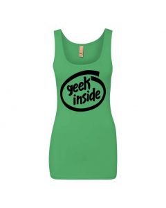 Geek Inside Graphic Clothing - Women's Tank Top - Green