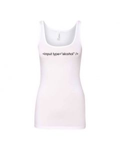Input Alcohol Graphic Clothing - Women's Tank Top - White