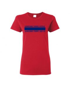 Sometimes There's Justice, Sometimes There's Just Us Womens T-Shirts-Red-Womens Large