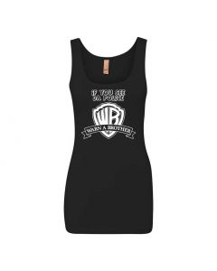 If You See Da Police, Warn A Brother Graphic Clothing - Women's Tank Top - Black