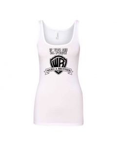 If You See Da Police, Warn A Brother Graphic Clothing - Women's Tank Top - White