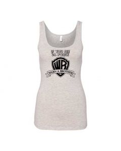 If You See Da Police, Warn A Brother Graphic Clothing - Women's Tank Top - Gray